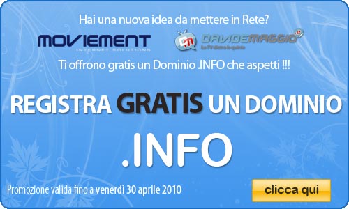 DOMINI GRATIS PER I LETTORI DI DAVIDEMAGGIO.IT