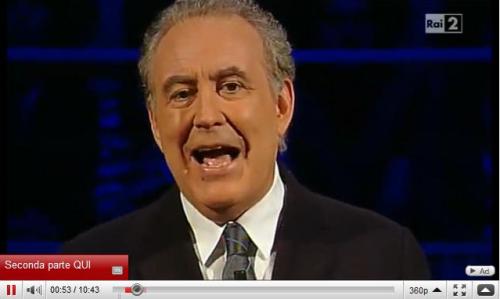 SANTORO AL VETRIOLO PRIMA DI BATTER CASSA. QUALE TV PUBBLICA AVREBBE MAI PERMESSO UN SERMONE DI VENTI MINUTI SU QUESTIONI PRIVATE?