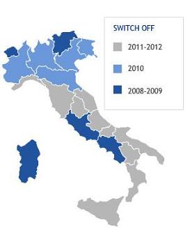 SWITCH OFF AL DIGITALE TERRESTRE: DAL 25 OTTOBRE TOCCA AL NORD ITALIA