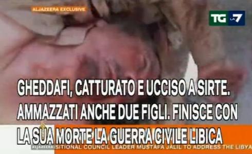 MENTANA: LE IMMAGINI DI GHEDDAFI UCCISO MI FANNO SCHIFO. MA LE TRASMETTE (E POI SI PENTE?)