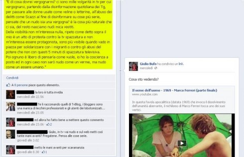 GIULIO BUFO, L’UOMO NUDO DI ITALIA’S GOT TALENT: “USANO LA MIA ESIBIZIONE PER GLI ASCOLTI MA IL MIO E’ UN ATTO DI PROTESTA CONTRO LA TV SPAZZATURA”. E SUL SUO DESTINO RIVELA…