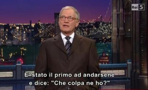 COSTA CONCORDIA: DAVID LETTERMAN SFOTTE IL CAPITANO SCHETTINO (VIDEO)