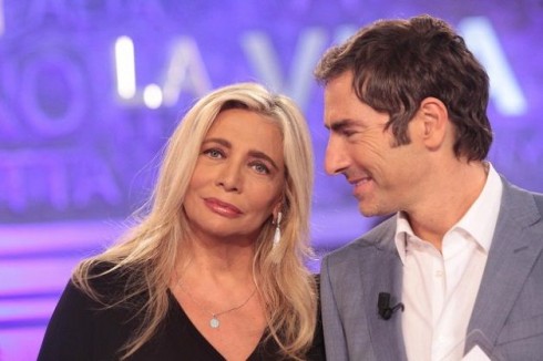 Mara Venier con Marco Liorni a La vita in diretta
