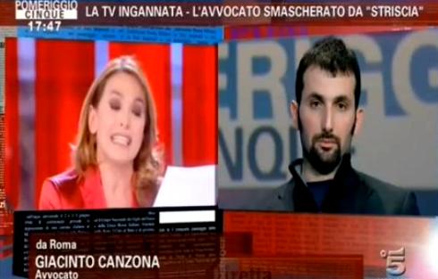 POMERIGGIO CINQUE: L’AVVOCATO CANZONA ALLA SBARRA. MARIA CARMELA FA IL PROCESSO E PRETENDE LE SCUSE, MA LUI: NON HO RAGGIRATO NESSUNO