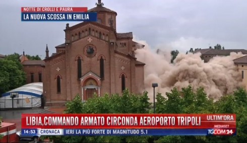 TERREMOTO IN EMILIA: GIORNATA DI LUTTO NAZIONALE. MODIFICHE ALLA PROGRAMMAZIONE TV
