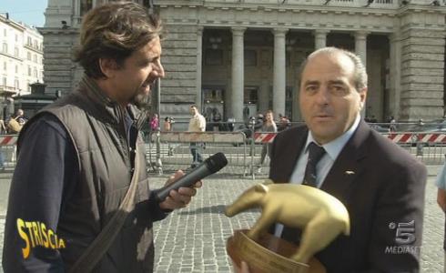 STRISCIA LA NOTIZIA: TAPIRO A DI PIETRO, PER L’ACCUSA DI PECULATO A VINCENZO MARUCCIO (IDV)
