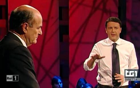 PIERLUIGI BERSANI E MATTEO RENZI SE LA CANTANO E SE LE SUONANO SU RAI1. MA FINISCE ALL’ITALIANA