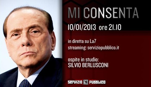 SILVIO BERLUSCONI A SERVIZIO PUBBLICO: SI SCOMMETTE SULL’ABBANDONO IN DIRETTA