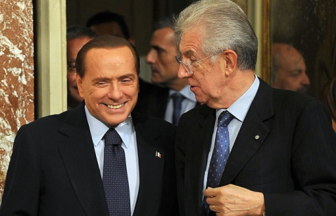 BERLUSCONI A STUDIO APERTO: “LA PAR CONDICIO E’ UNA TRUFFA”. STASERA MONTI OSPITE A OTTO E MEZZO