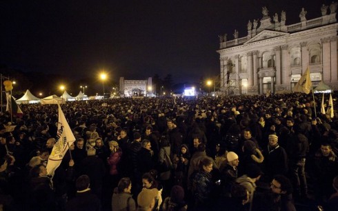 ASCOLTI SATELLITE DI VENERDI 22 FEBBRAIO 2013: 325.000 SPETTATORI PER IL COMIZIO FINALE DI BEPPE GRILLO A ROMA