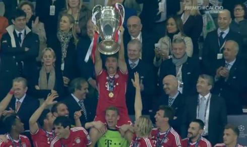 ASCOLTI TV DI SABATO 25 MAGGIO 2013: IN 5,7 MLN PER IL TRIONFO DEL BAYERN (22.28%), STACCATO LO SPECIALE SU DON PUGLISI (12.59%-11.92%)