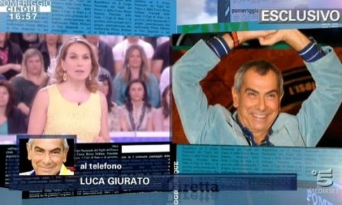 LUCA GIURATO A POMERIGGIO CINQUE: SONO IN OSPEDALE, INVESTITO DA UN RISCIÒ