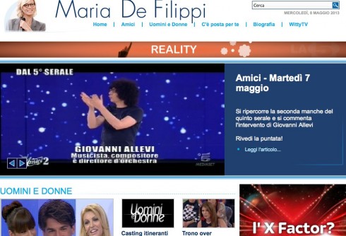 DM LIVE24: 8 MAGGIO 2013. HO VISTO COSE CHE VOI UMANI… CASTING XFACTOR SUL SITO DI MARIA DE FILIPPI