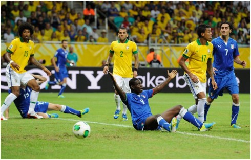 ASCOLTI TV DI SABATO 22 GIUGNO 2013: ITALIA-BRASILE SUPERA I 9 MLN (44.39%), SOLO L’8.66% PER VIA COL VENTO