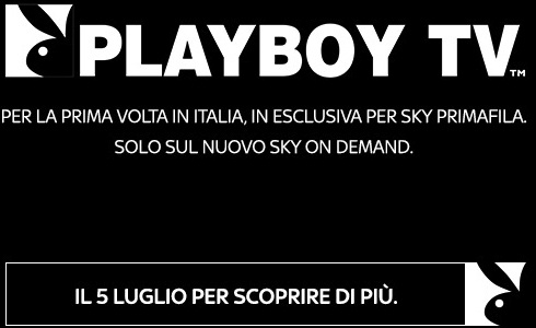 PLAYBOY TV, DAL 5 LUGLIO IN ITALIA. MA SOLO SU SKY ON DEMAND