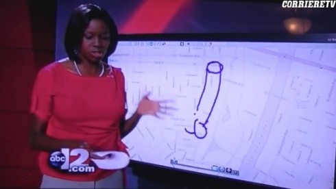 GIORNALISTA AMERICANA DISEGNA UN PENE IN DIRETTA TV (VIDEO)