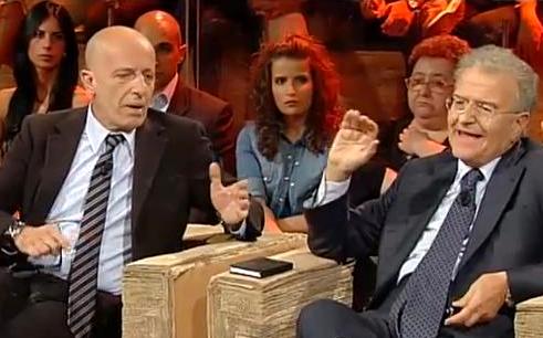 BALLARO’: SALLUSTI CONTRO CICCHITTO. VOLANO INSULTI (VIDEO)