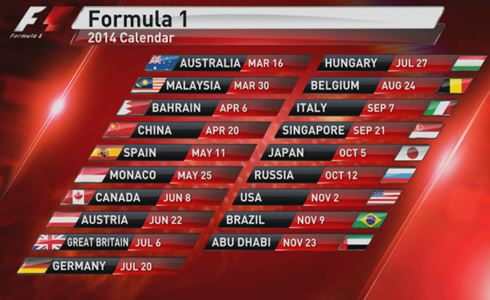 MONDIALE DI FORMULA 1 2014: ECCO LA PROGRAMMAZIONE RAI E SKY