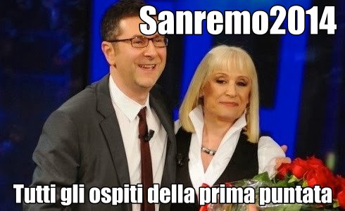 FESTIVAL DI SANREMO 2014: GLI OSPITI DELLA PRIMA SERATA