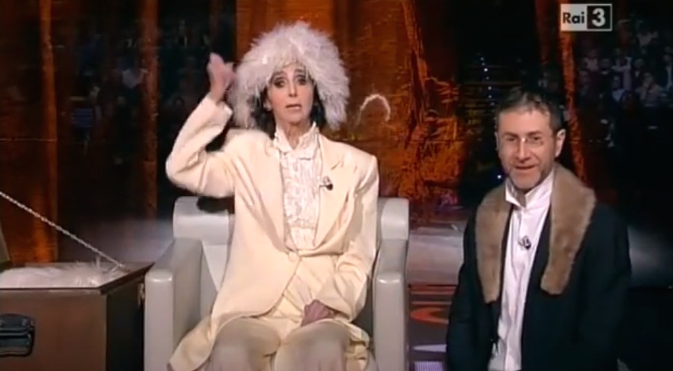 ANNA MARCHESINI A CHE TEMPO CHE FA (VIDEO): LEZIONE D’AUTORE. E ANCHE FAZIO RECITA