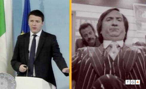 MATTEO RENZI COME CETTO LAQUALUNQUE: IL TG4 IRONIZZA SUL PREMIER (VIDEO)