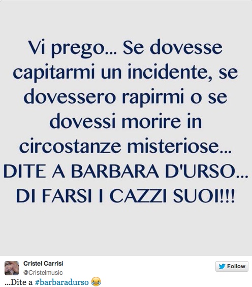 Cristel-Carrisi-contro-Barbara-DUrso Cristel Carrisi contro Barbara D'Urso