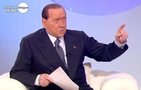 SILVIO BERLUSCONI A MATTINO CINQUE: GRILLO COME HITLER. NAPOLITANO? PROFONDO ROSSO