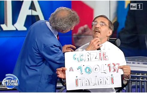 PORTA A PORTA: LA RUSSA PERDE LA SCOMMESSA E SI TAGLIA LA BARBA IN DIRETTA. SALVINI: FESTIVAL DEL TRASH (VIDEO)