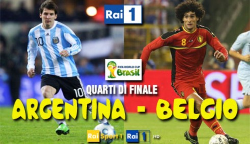 MONDIALI 2014 – QUARTI DI FINALE 5 LUGLIO: TOH, CHI SI VEDE! C’E’ L’ARGENTINA SULLA RAI