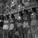 Miss Italia 1947 - Lucia Bose' (prima a sinistra) e Gina Lollobrigida (terza da sinistra)