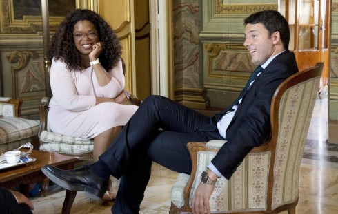 OPRAH WINFREY INCONTRA MATTEO RENZI. LA STAR DEI TALK SHOW RICEVUTA A PALAZZO CHIGI
