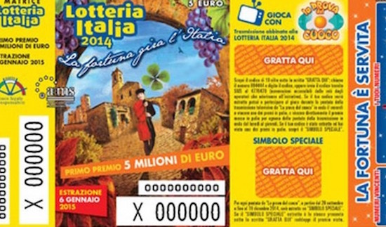 BIGLIETTI VINCENTI LOTTERIA ITALIA