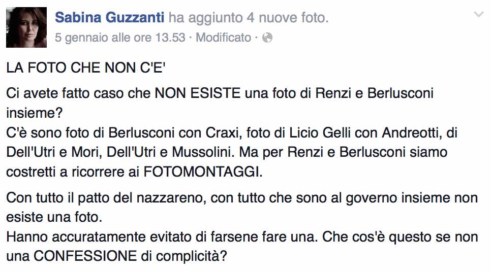 DM LIVE24: 7 GENNAIO 2015. SABINA GUZZANTI E LA CONFESSIONE DI COMPLICITA’