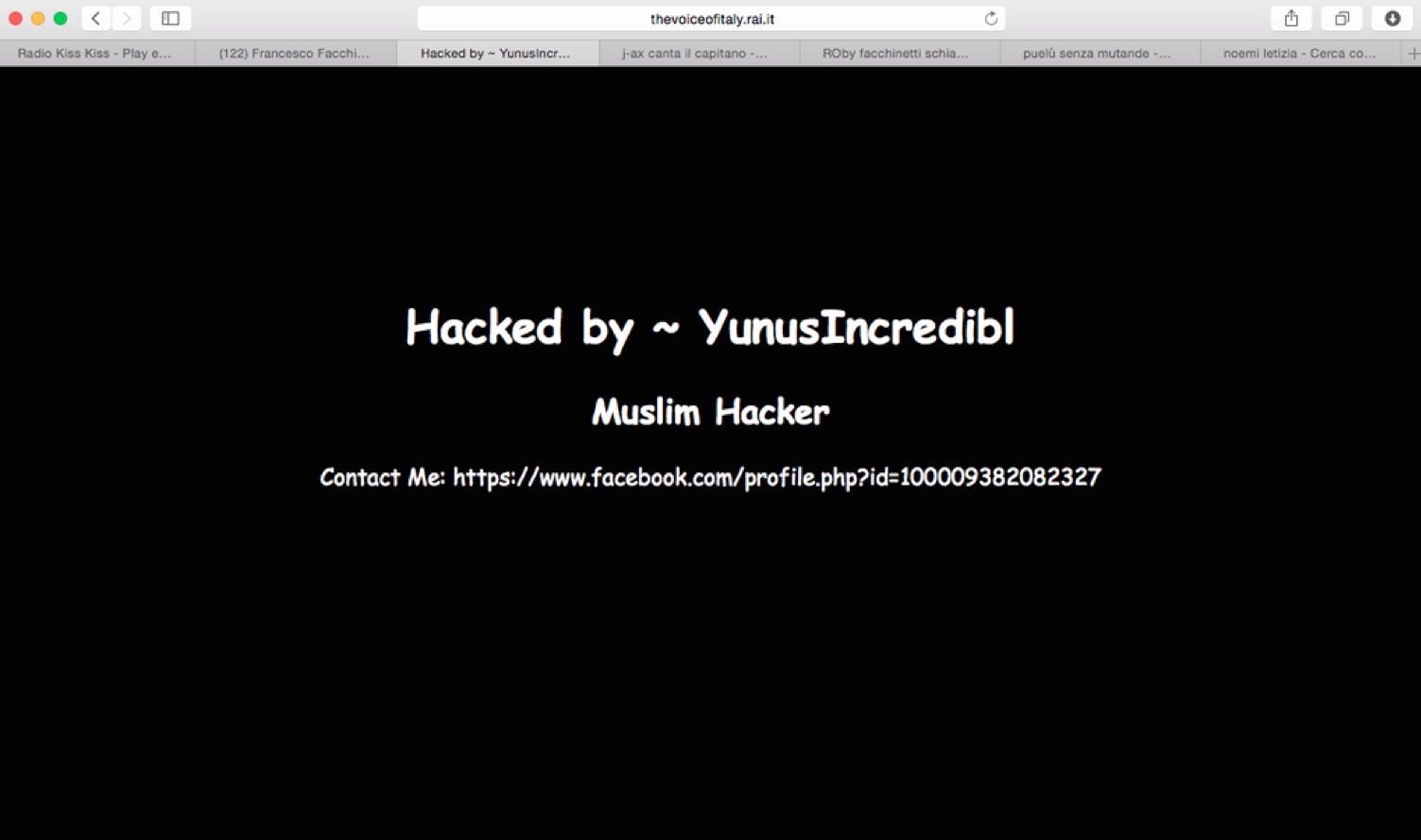 HACKERATO IL SITO DI THE VOICE. MA DALLO SCREENSHOT DI FACCHINETTI…