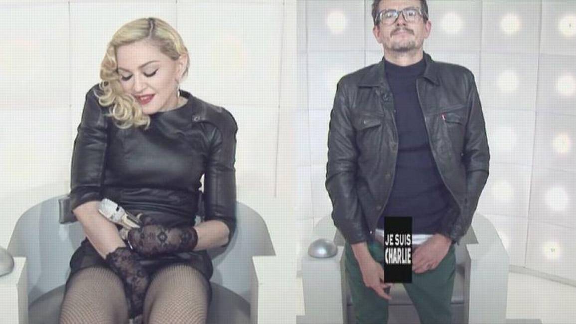 MADONNA SI MASTURBA IN DIRETTA SULLA TV FRANCESE (VIDEO). E LUZ DI CHARLIE HEBDO TIRA FUORI L’UCCELLO