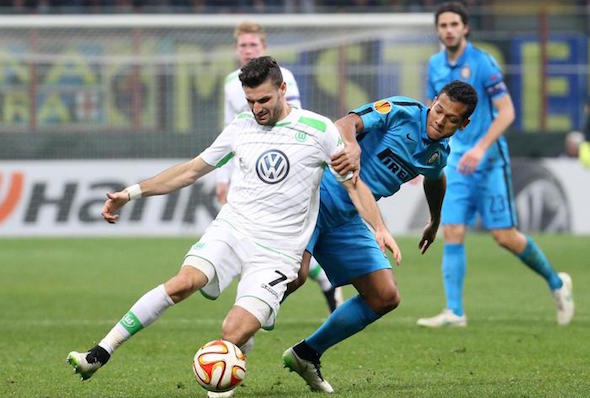 inter - wolfsburg ascolti tv 19 marzo 2015