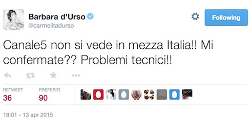 MEDIASET VA IN BLACKOUT. SCUSE AI TELESPETTATORI