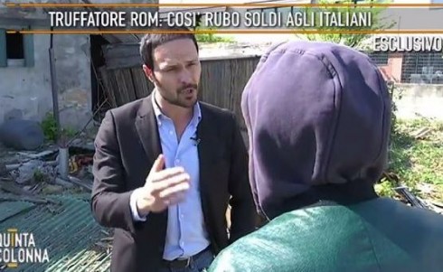 QUINTA COLONNA, FULVIO BENELLI: MAI PAGATO IL ROM TRUFFATORE, LA REDAZIONE SAPEVA TUTTO