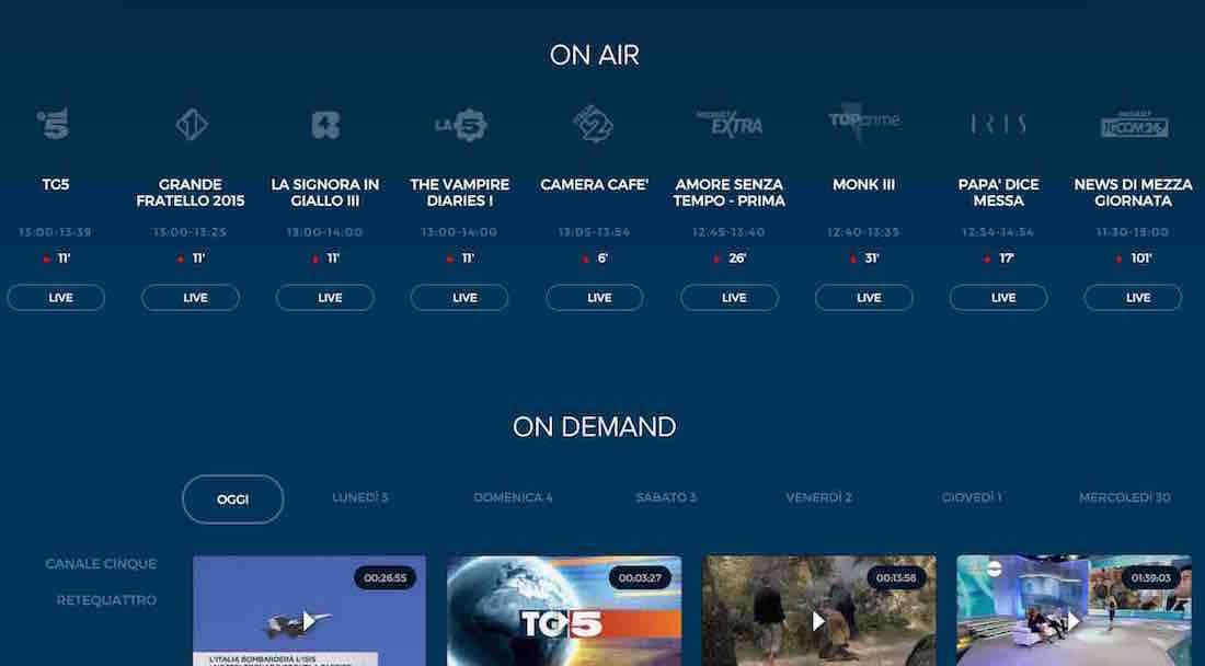 Mediaset - Streaming Mediaset - Streaming