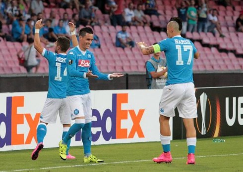 EUROPA LEAGUE 2015/2016: LA TRISTE TRASFERTA BELGA DEL NAPOLI IN CHIARO SU MTV8. ECCO IL PROGRAMMA TV