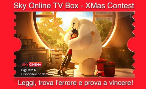 SKY ONLINE TV BOX XMAS CONTEST / 3 – LEGGI, TROVA L’ERRORE E VINCI