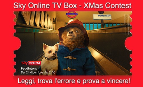 SKY ONLINE TV BOX XMAS CONTEST / 9 – LEGGI, TROVA L’ERRORE E VINCI