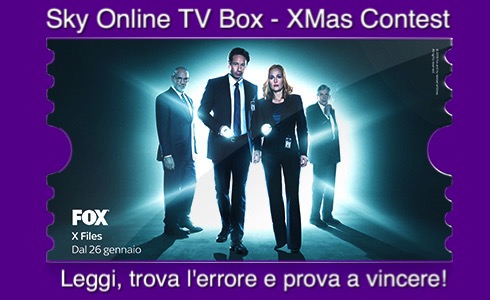 SKY ONLINE TV BOX XMAS CONTEST / 8 – LEGGI, TROVA L’ERRORE E VINCI