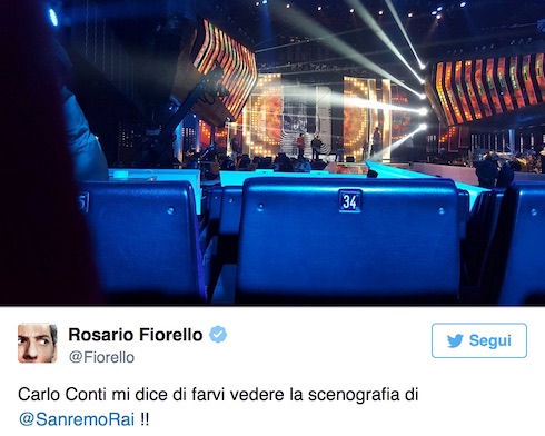 FESTIVAL DI SANREMO 2016: FIORELLO SVELA LA SCENOGRAFIA