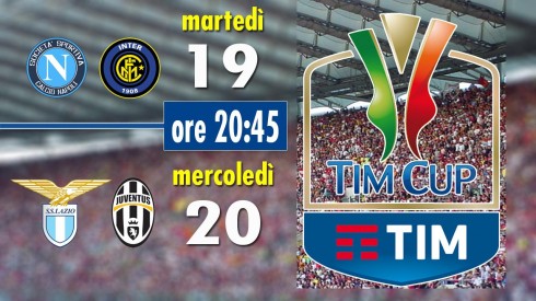 COPPA ITALIA 2016: SU RAI 1 I QUARTI NAPOLI-INTER E LAZIO-JUVENTUS