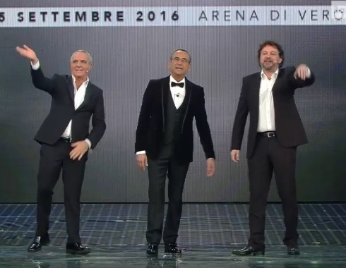 FESTIVAL DI SANREMO 2016: INCURSIONE A SORPRESA DI GIORGIO PANARIELLO E LEONARDO PIERACCIONI. E A SETTEMBRE SERATA EVENTO CON CONTI