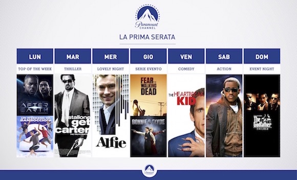 PARAMOUNT CHANNEL: ECCO IL PALINSESTO DEL NUOVO CANALE 27