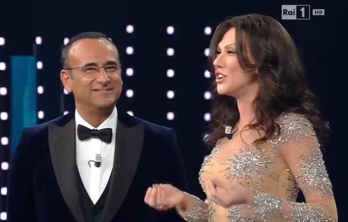 SANREMO 2016: SABRINA FERILLI COMMENTA L’ESIBIZIONE DI VIRGINIA RAFFAELE A DAVIDEMAGGIO.IT