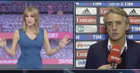 MANCINI SHOW CONTRO MIKAELA CALCAGNO A PREMIUM SPORT: “QUESTA E’ UNA STRONZATA” (VIDEO)