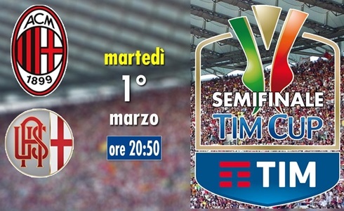 PROGRAMMI TV DI STASERA, MARTEDÌ 1° MARZO 2016. SU RAI2 SEMIFINALE DI COPPA ITALIA MILAN-ALESSANDRIA